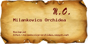 Milankovics Orchidea névjegykártya